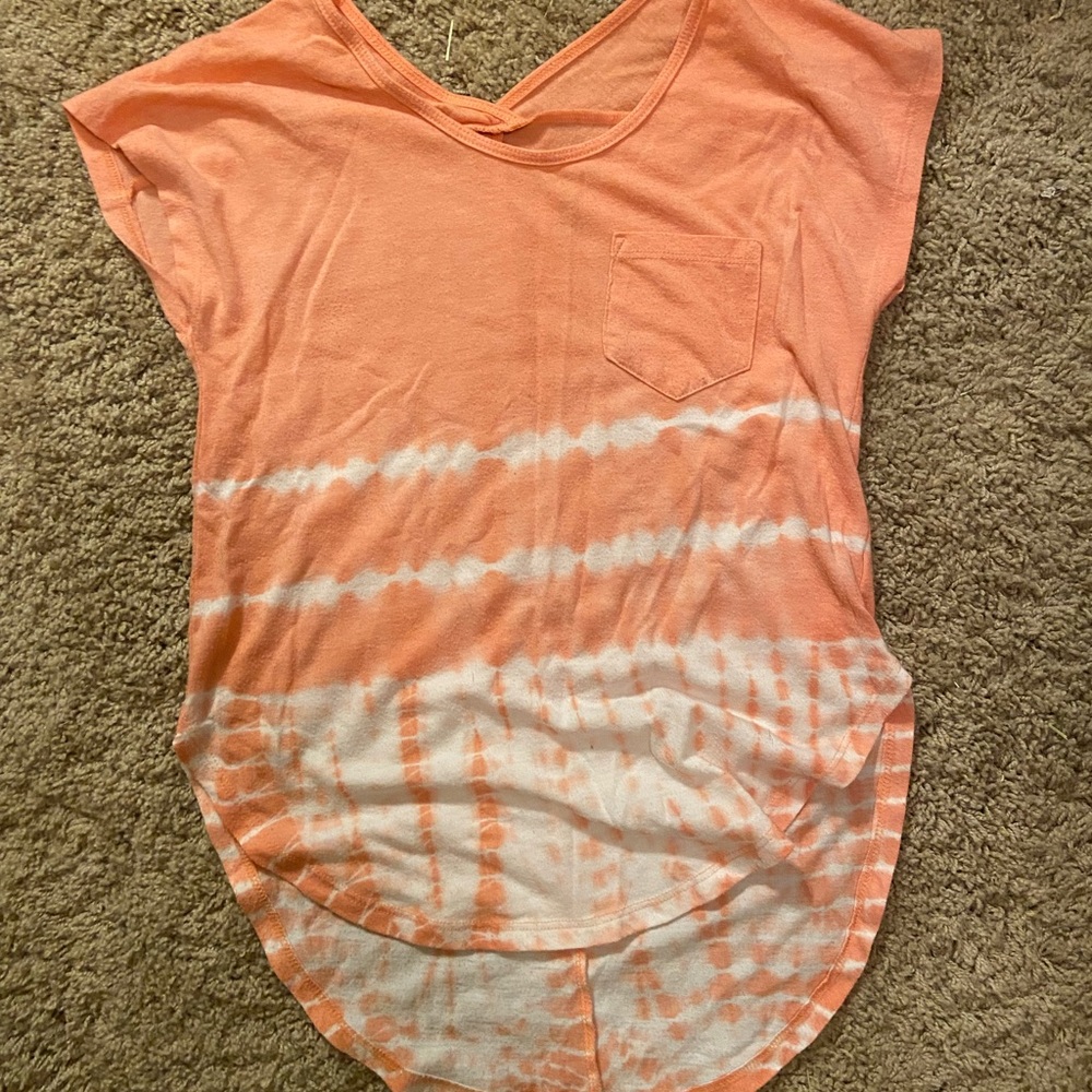 Peach/Orange and White Kids T-Shirt Mudd